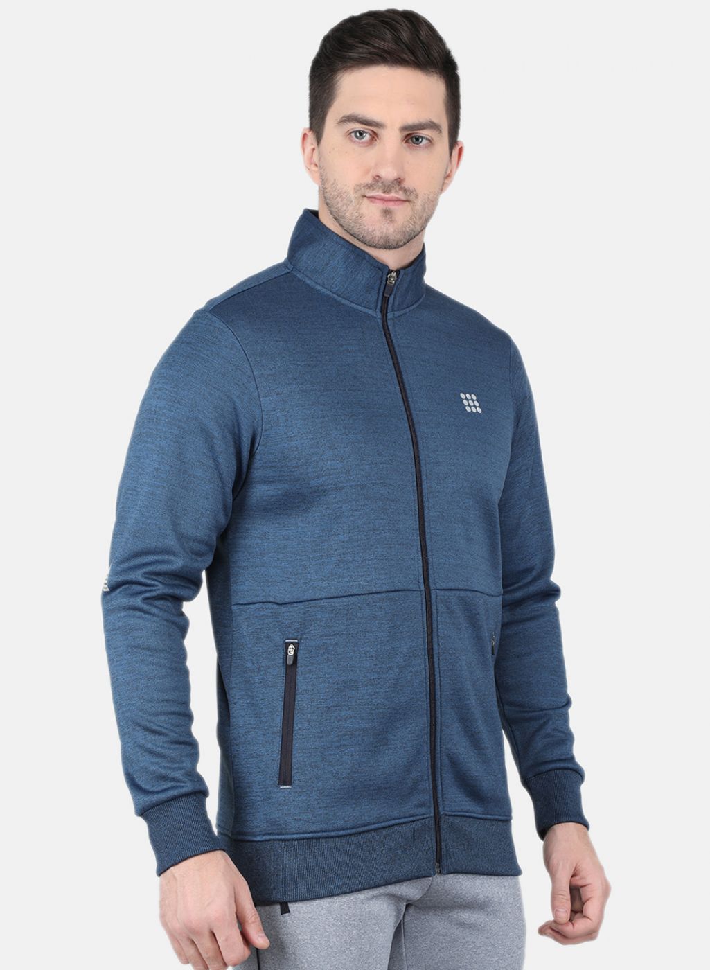 Men Navy Blue Printed Sweatshirt