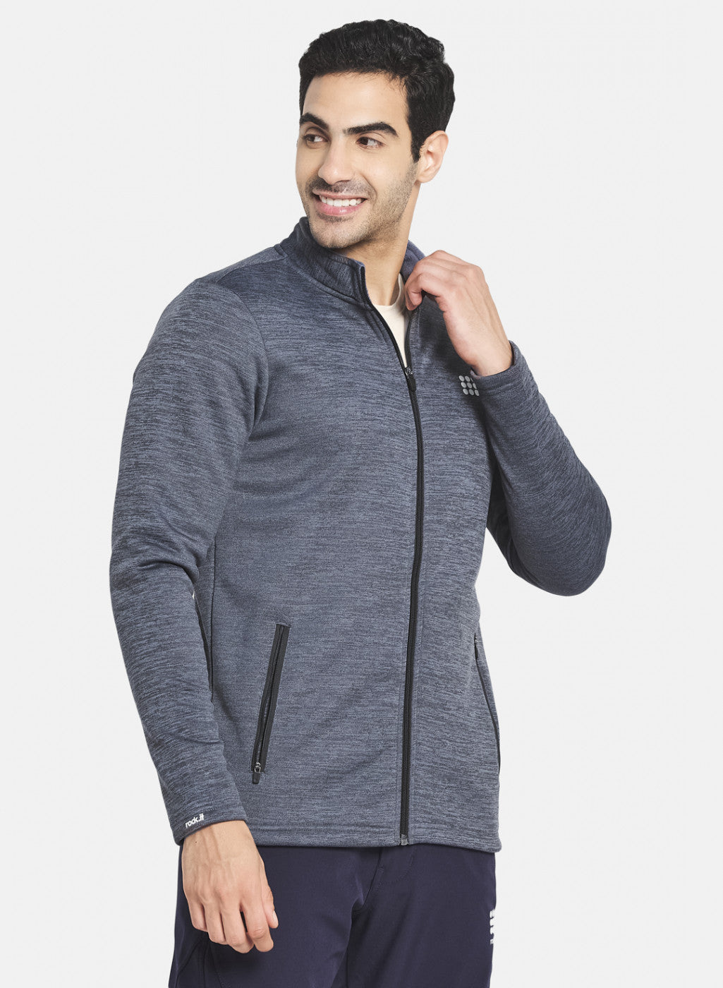 Men Grey Solid Sweatshirt