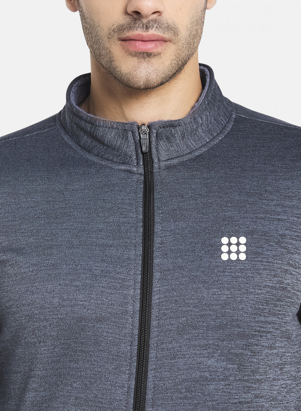 Men Grey Solid Sweatshirt