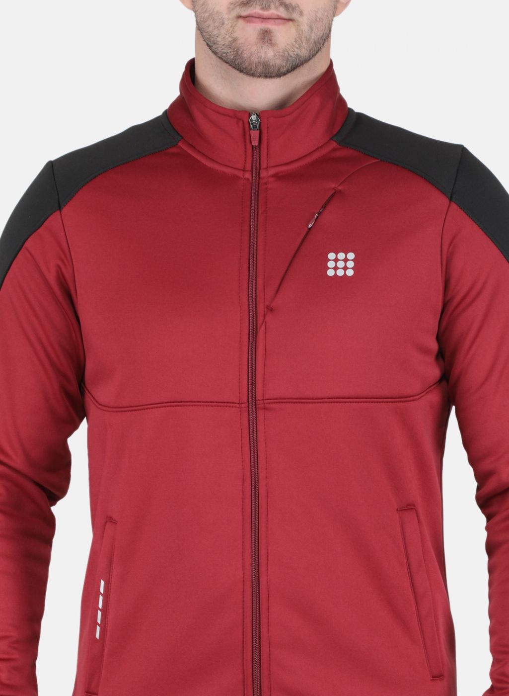 Men Maroon Solid Sweatshirt