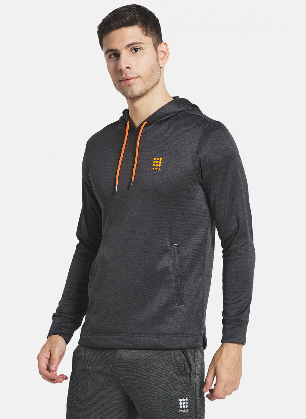 Men Black Solid Sweatshirt