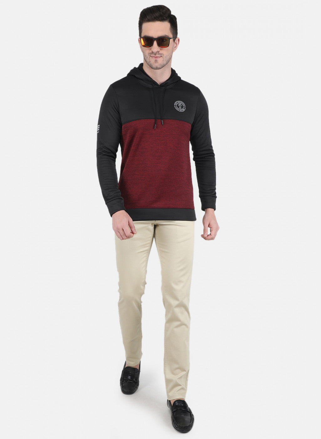 Men Black Solid Sweatshirt