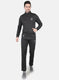 Men Grey Solid Tracksuit