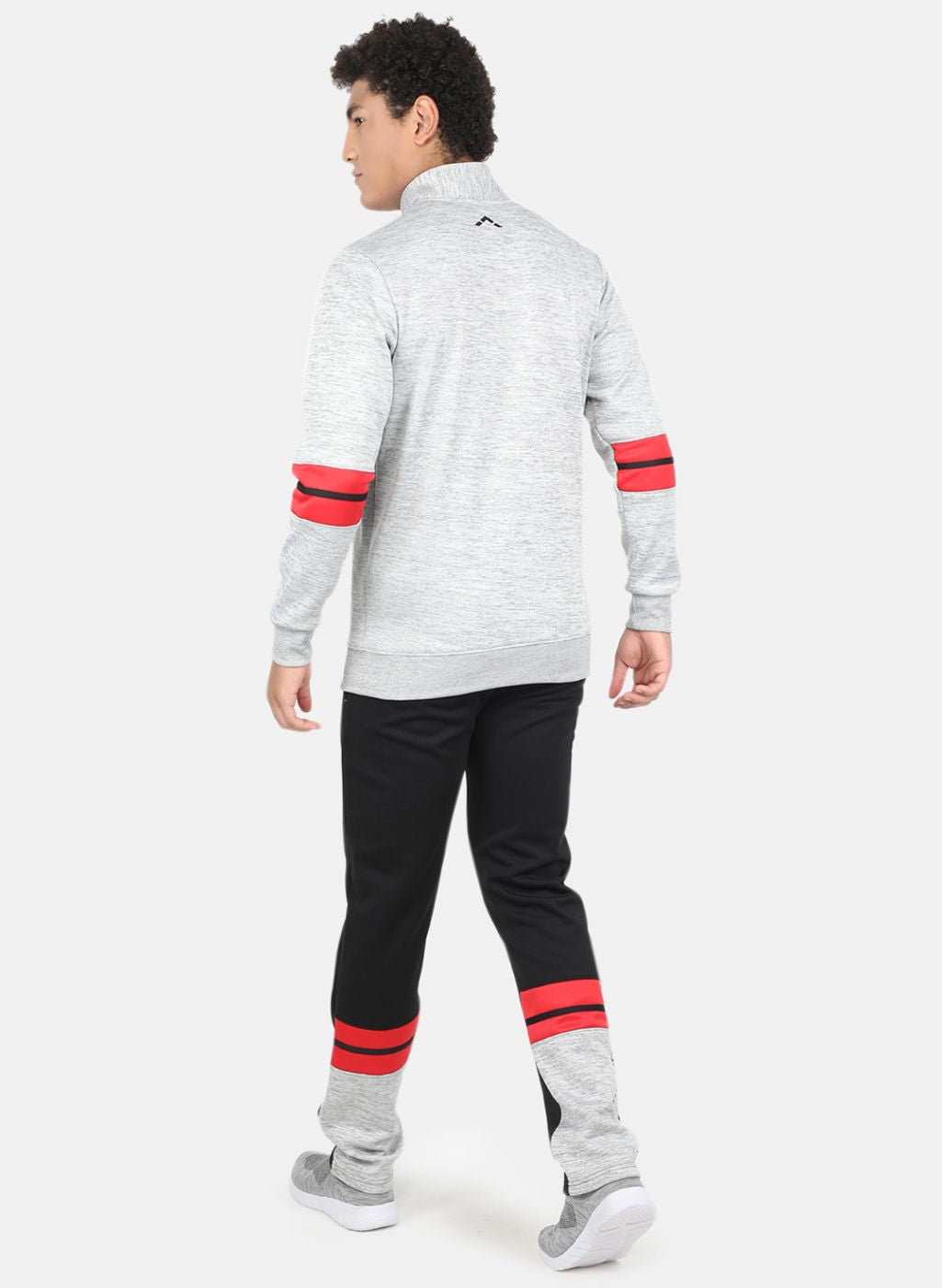 Men Grey & Black Solid Tracksuit