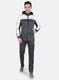 Men Grey Self Design Tracksuit