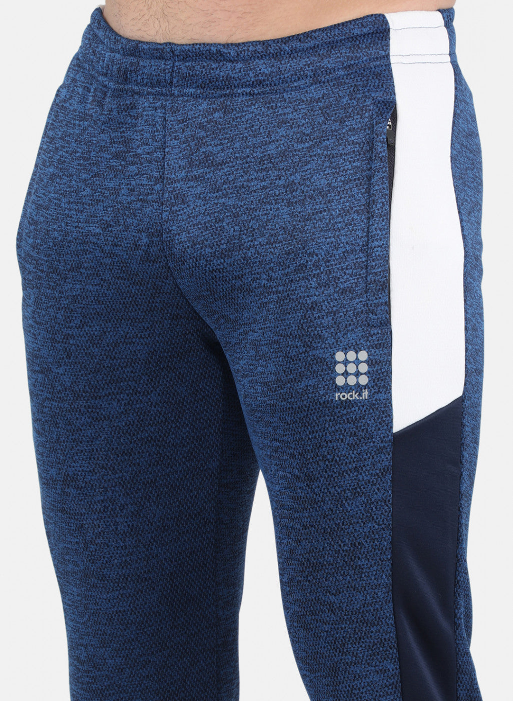 Men Blue Self Design Tracksuit
