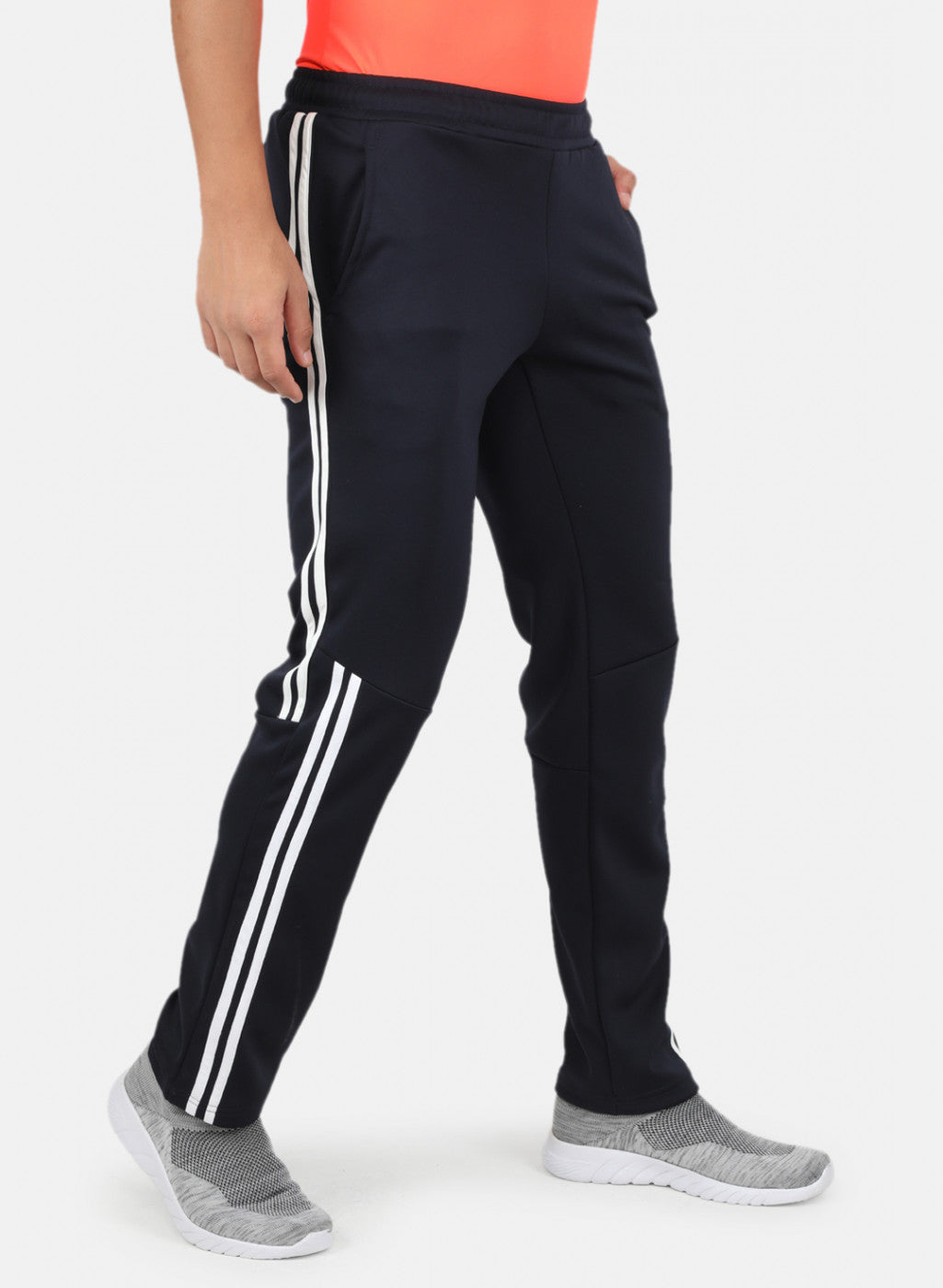 Men NAvy Blue Solid Trackpant