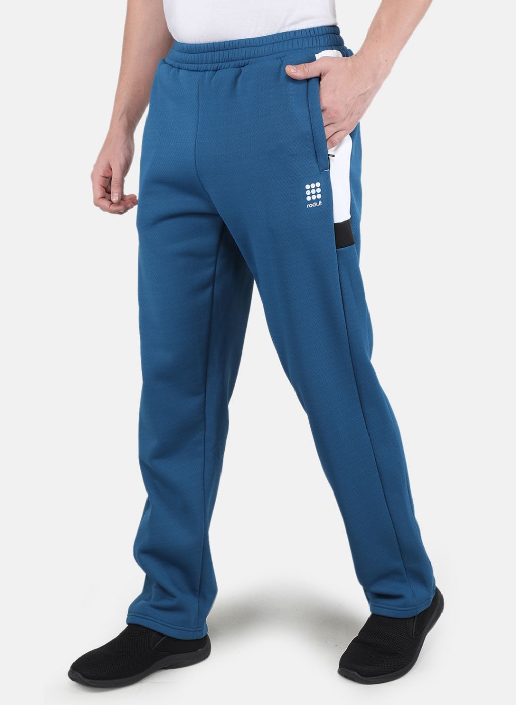 Men Teal Blue Smart Fit Track Pant