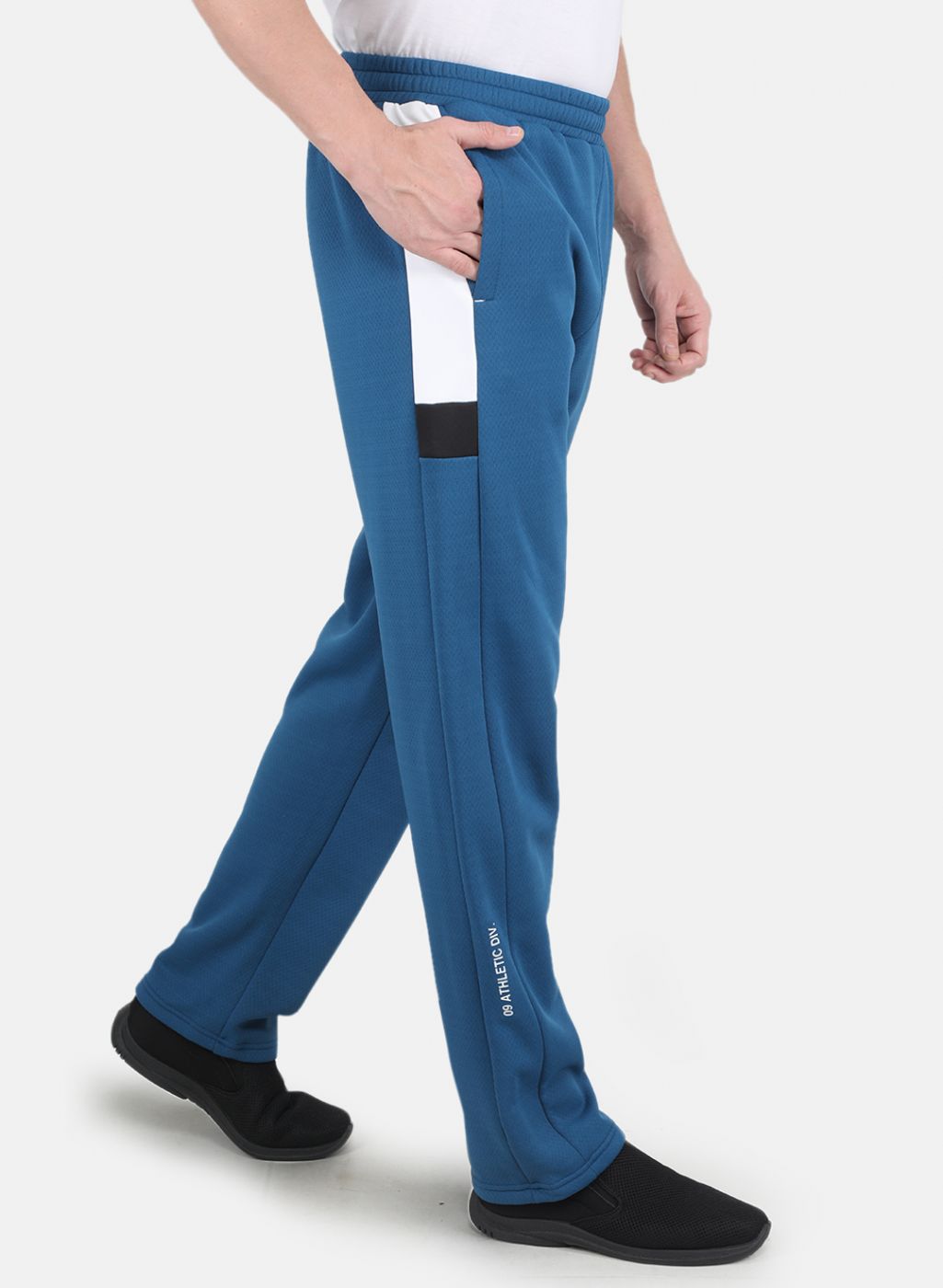 Men Teal Blue Smart Fit Track Pant