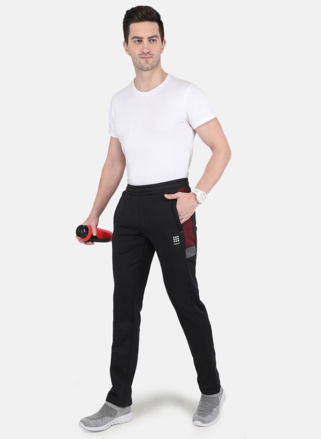 Men Black Smart Fit Track Pant