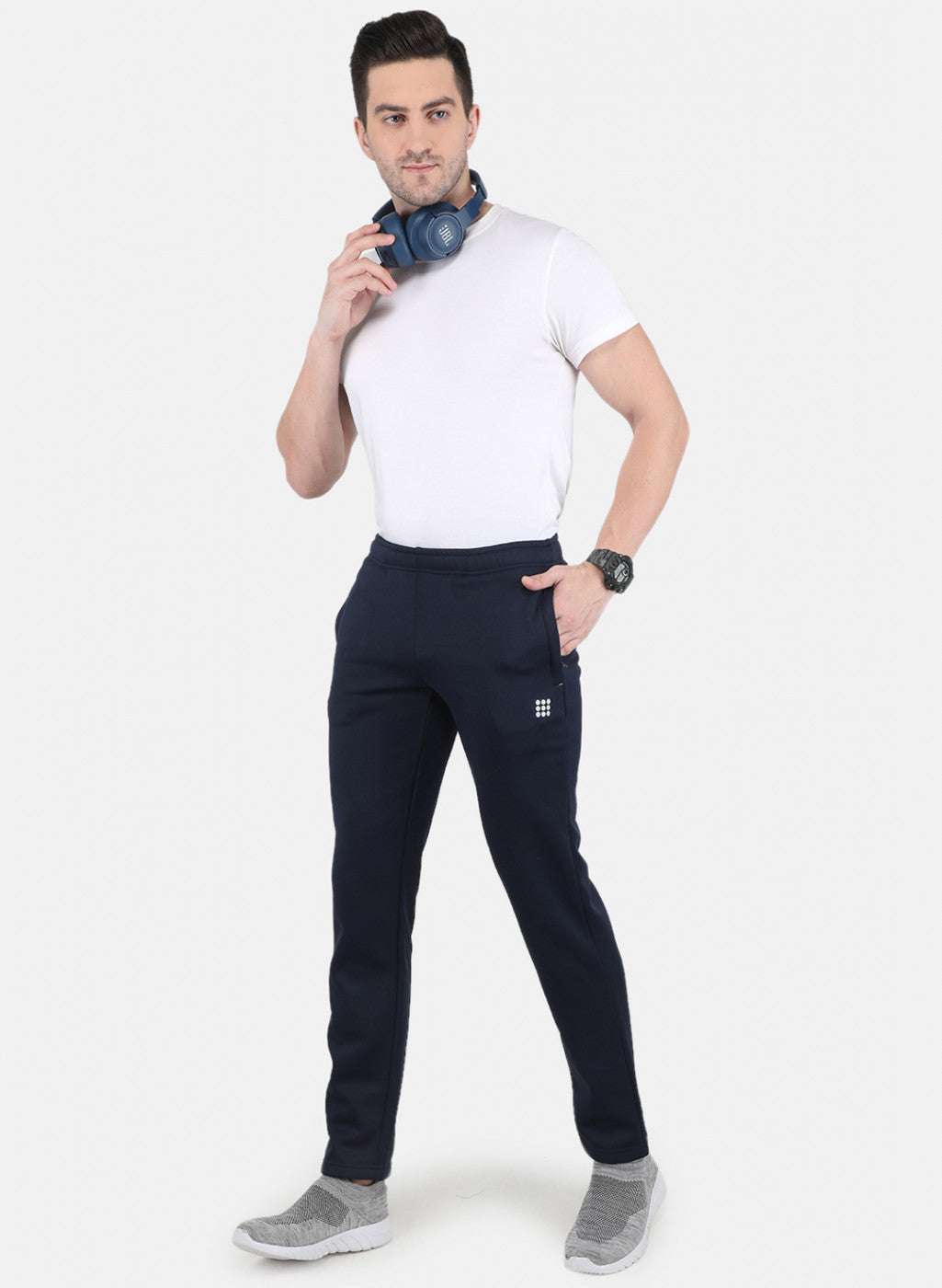 Men NAvy Blue Regular Fit Lower