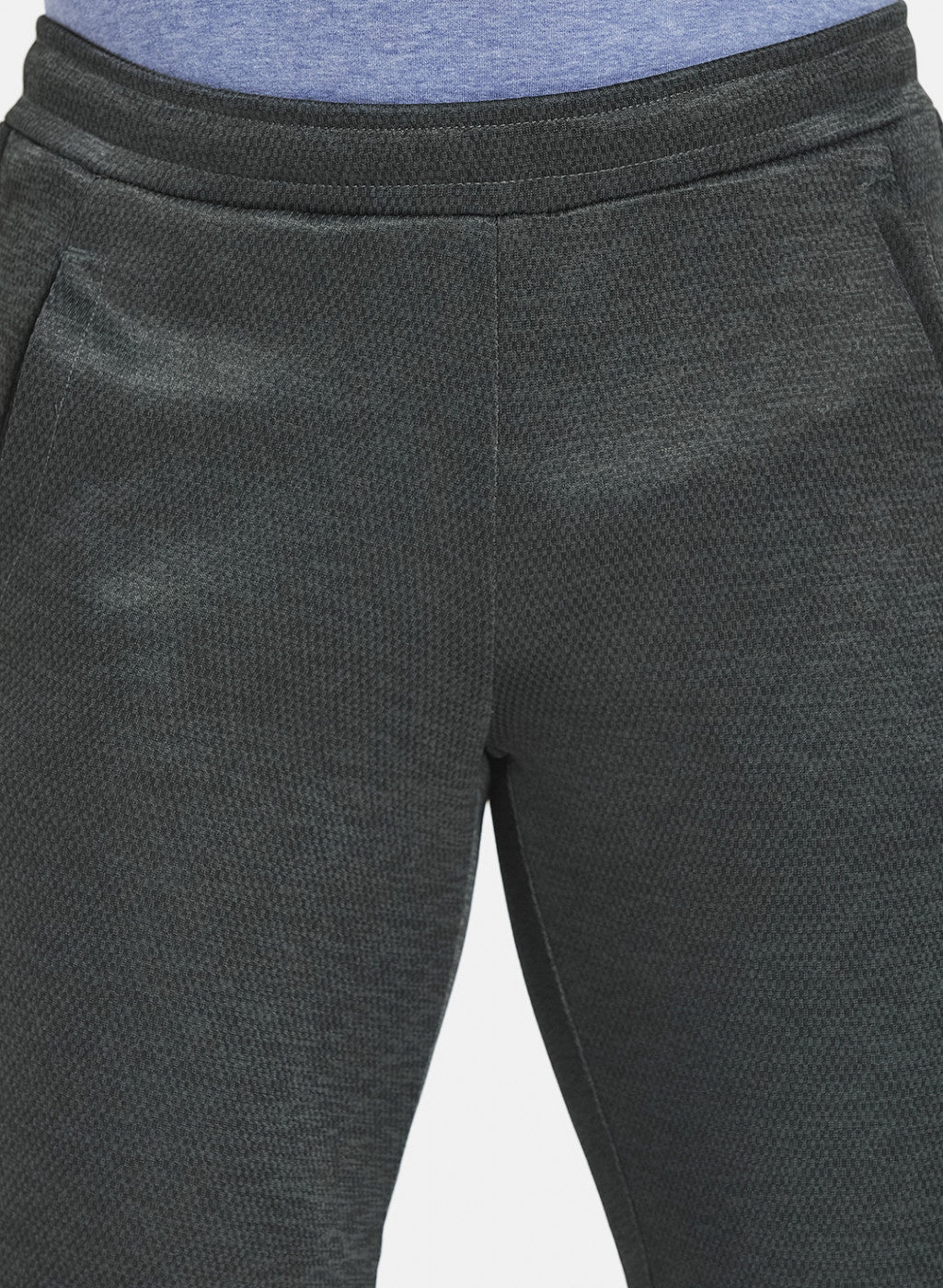 Men Olive Self Design Trackpant