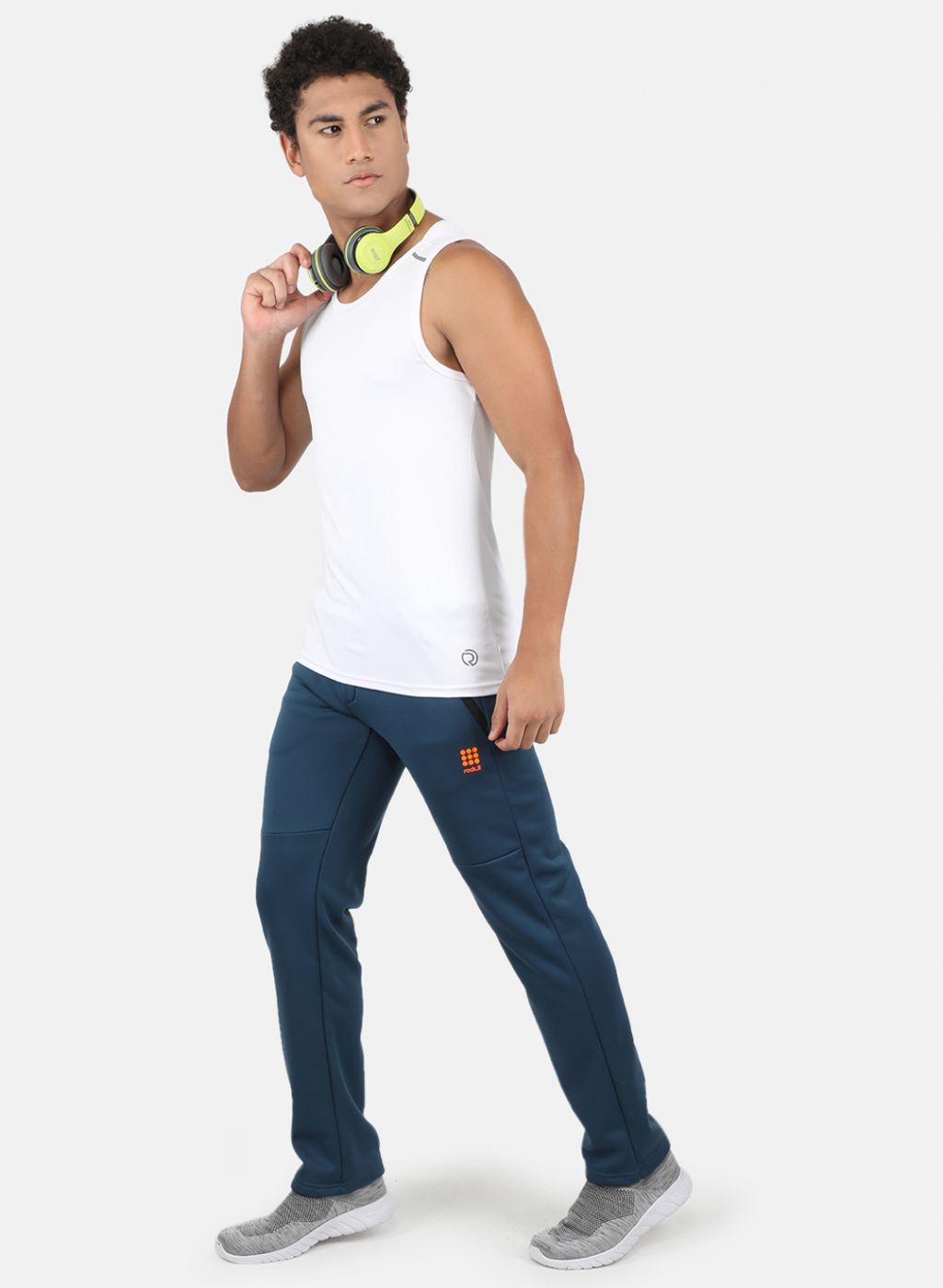 Men Teal Blue Smart Fit Track Pant