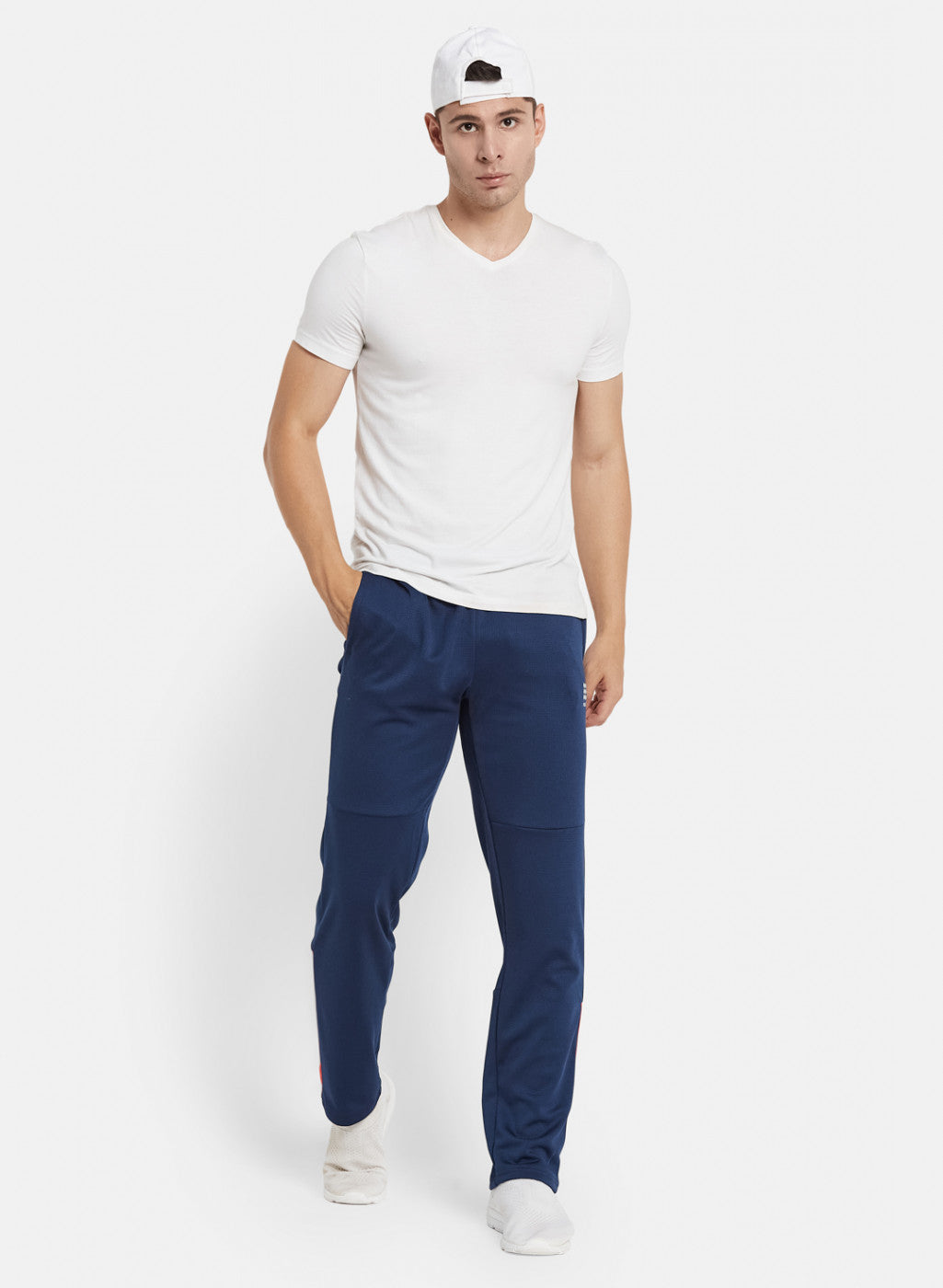 Men NAvy Blue Solid Trackpant