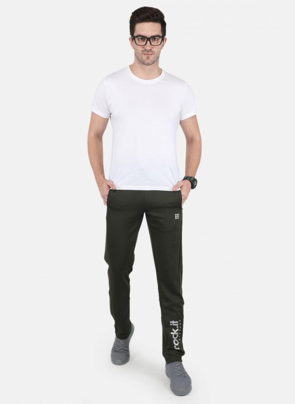 Men Olive Regular Fit Lower