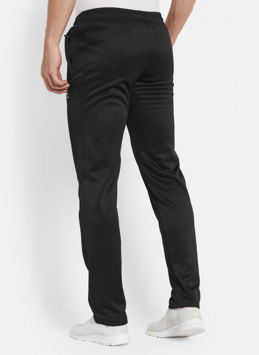 Men Black Solid Trackpant