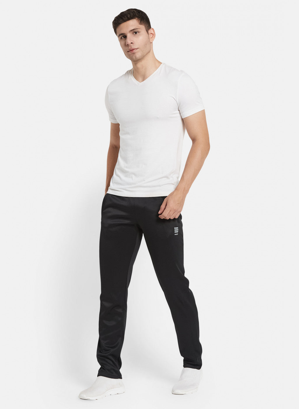 Men Black Solid Trackpant