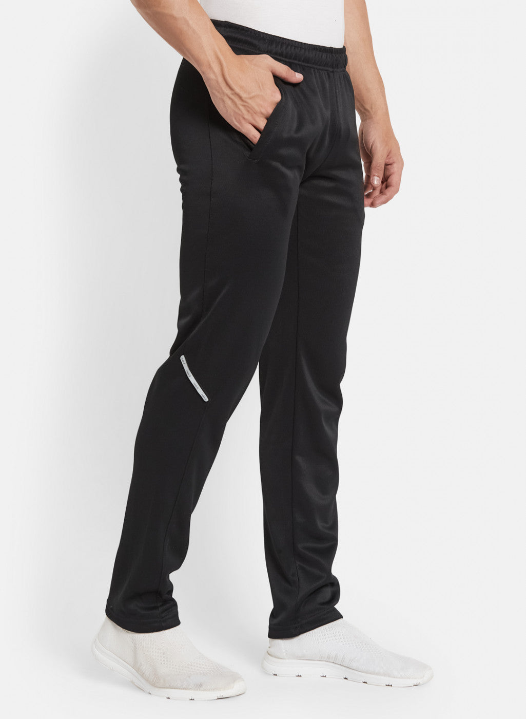Men Black Solid Trackpant