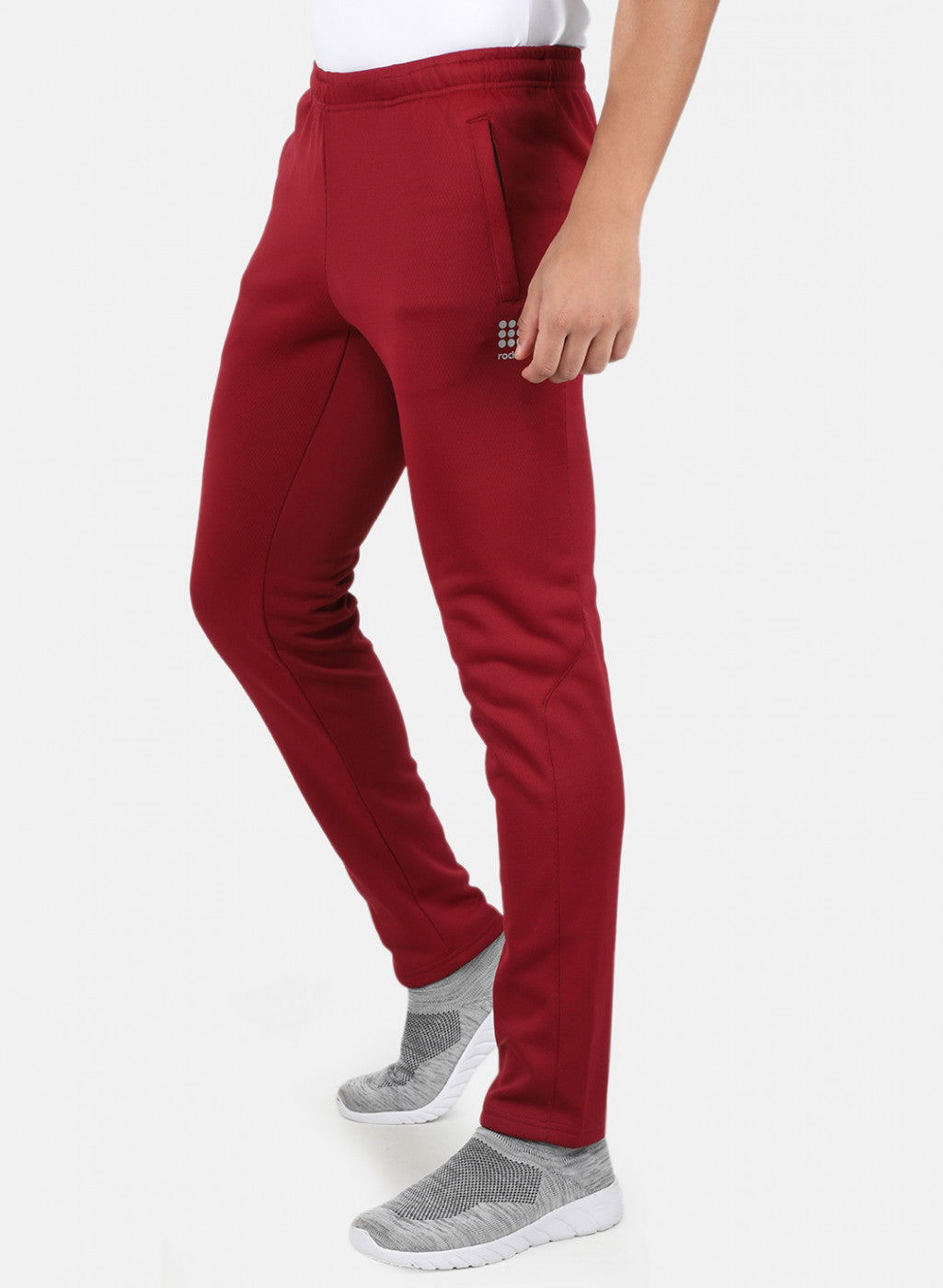 Men Maroon Solid Trackpant