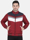 Men Maroon Solid Jacket