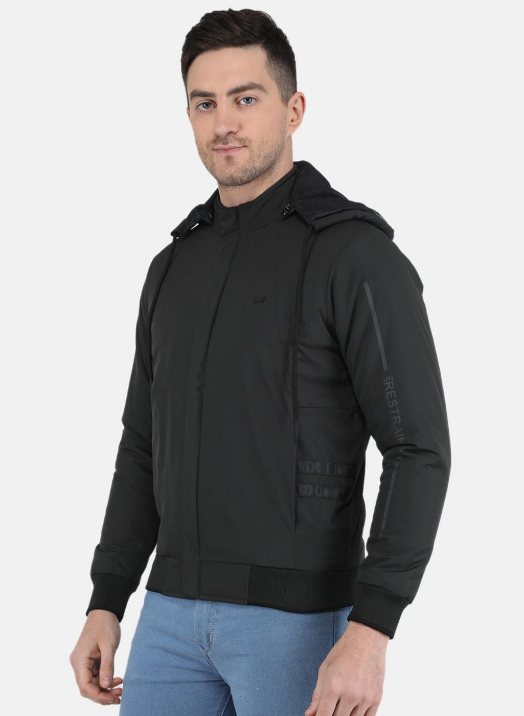 Men Olive Solid Jacket