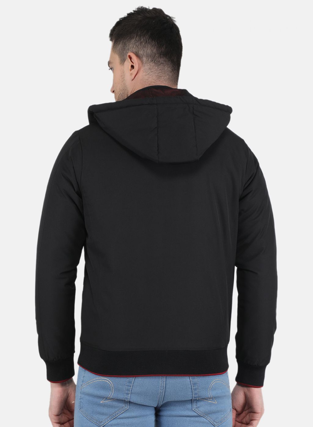Men Black Solid Jacket