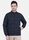 Men NAvy Blue Solid Jacket