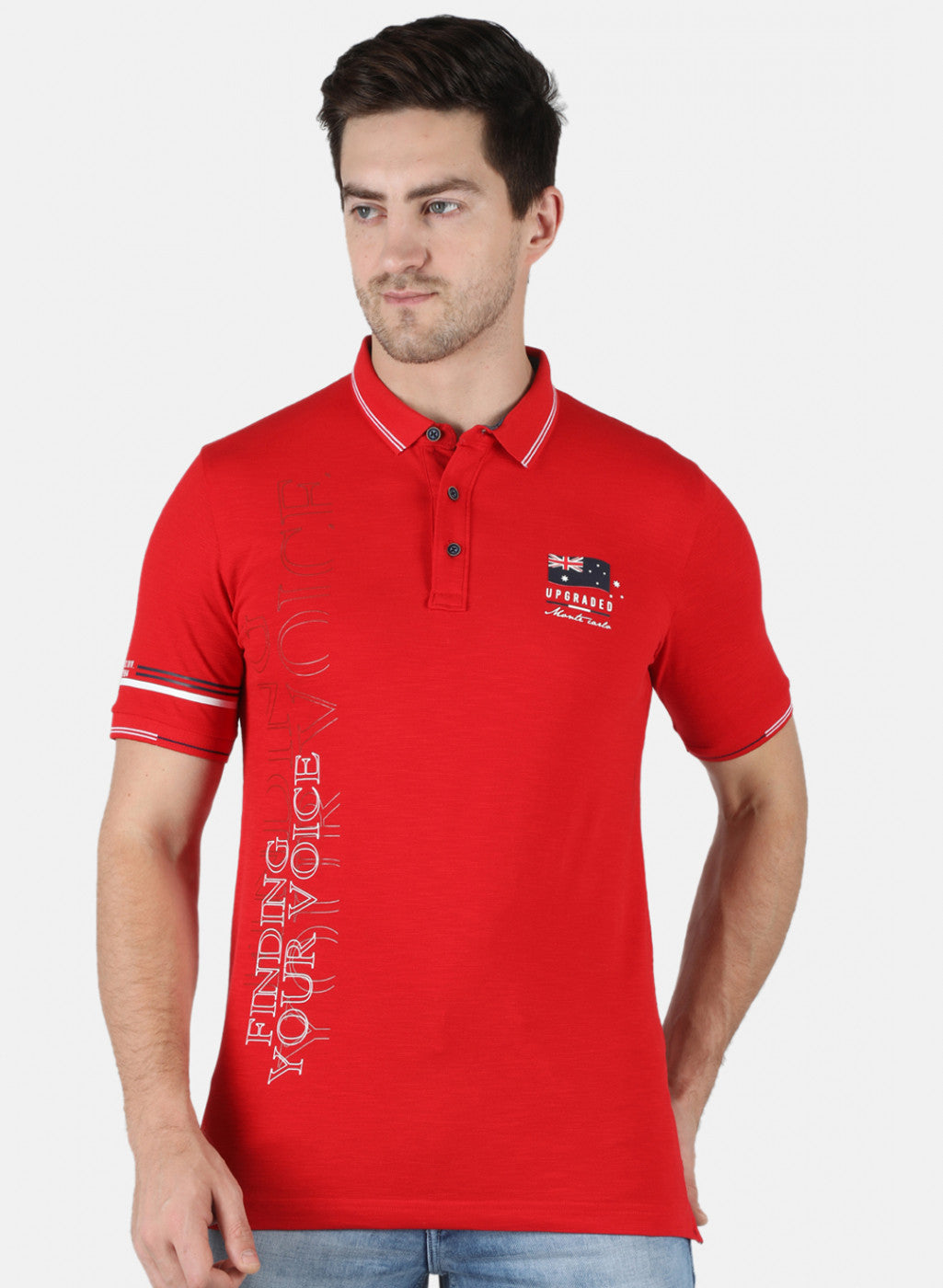 Men Red Printed T-Shirt