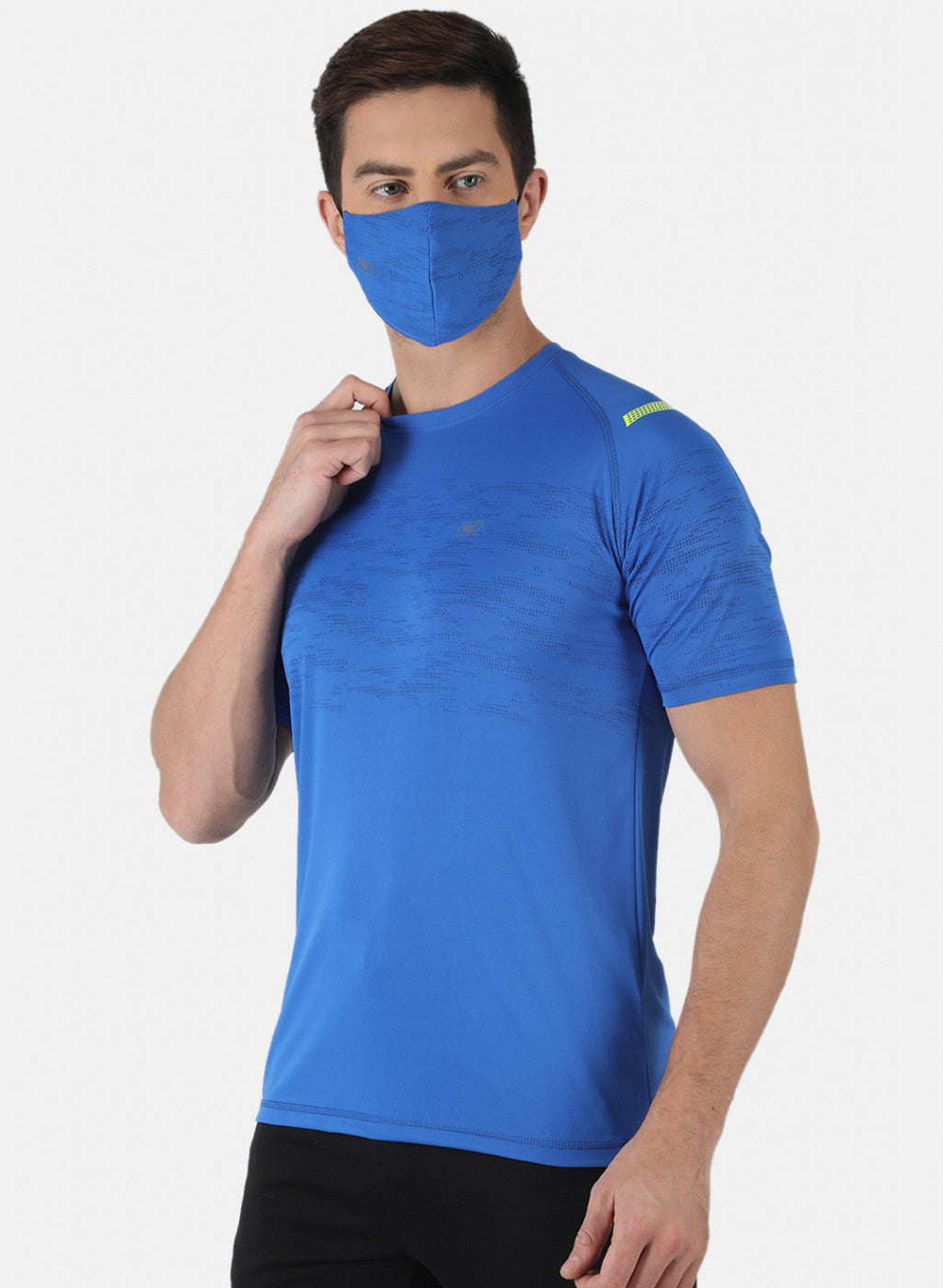 Men Blue Printed T-Shirt