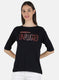 Women Navy Blue Printed Top