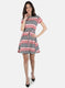 Women Navy Blue Stripe Tunic