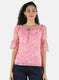 Women Pink Printed Top