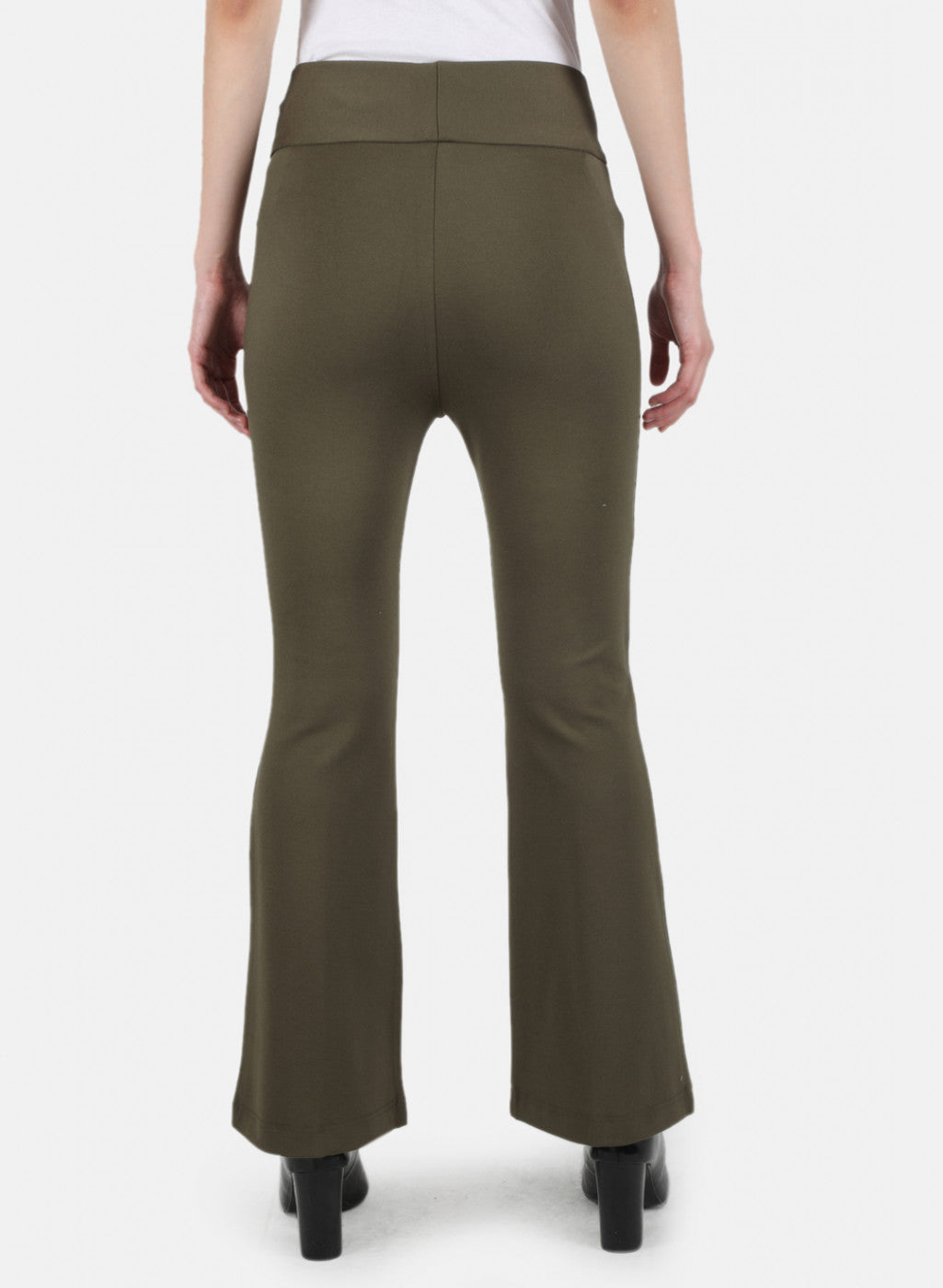 Women Olive Plain Jegging