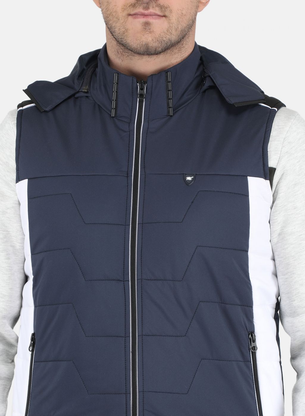 Men NAvy Blue Solid Jacket