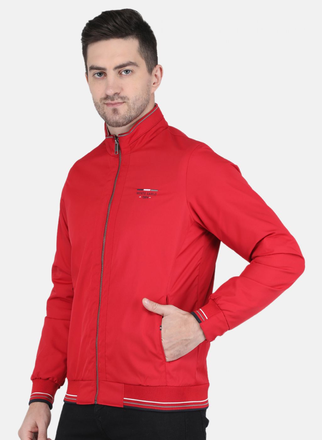 Men Red Solid Jacket