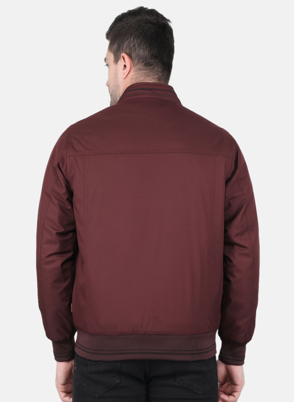 Men Brown Solid Jacket