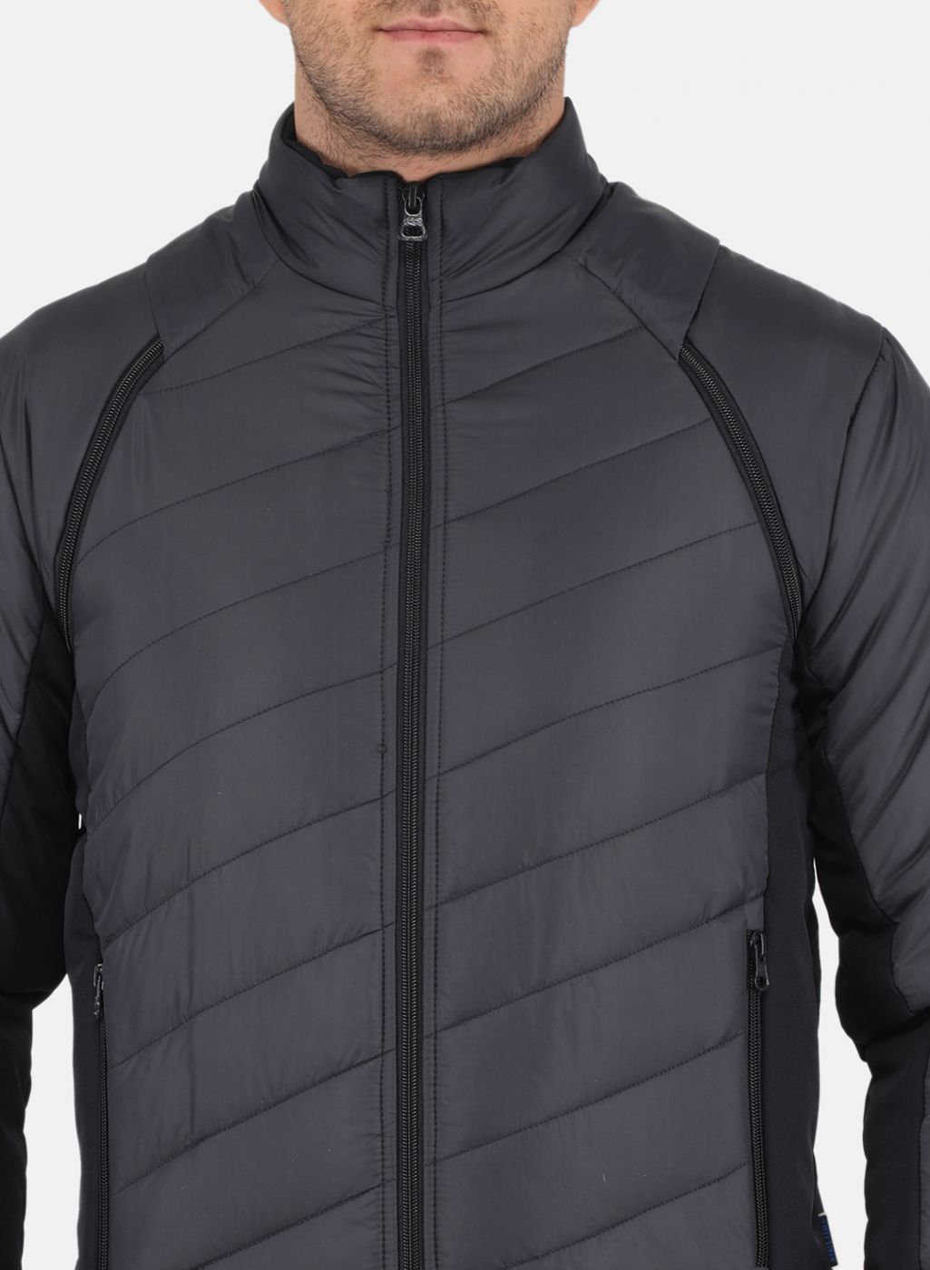 Men NAvy Blue Solid Jacket
