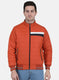 Men Orange Solid Jacket