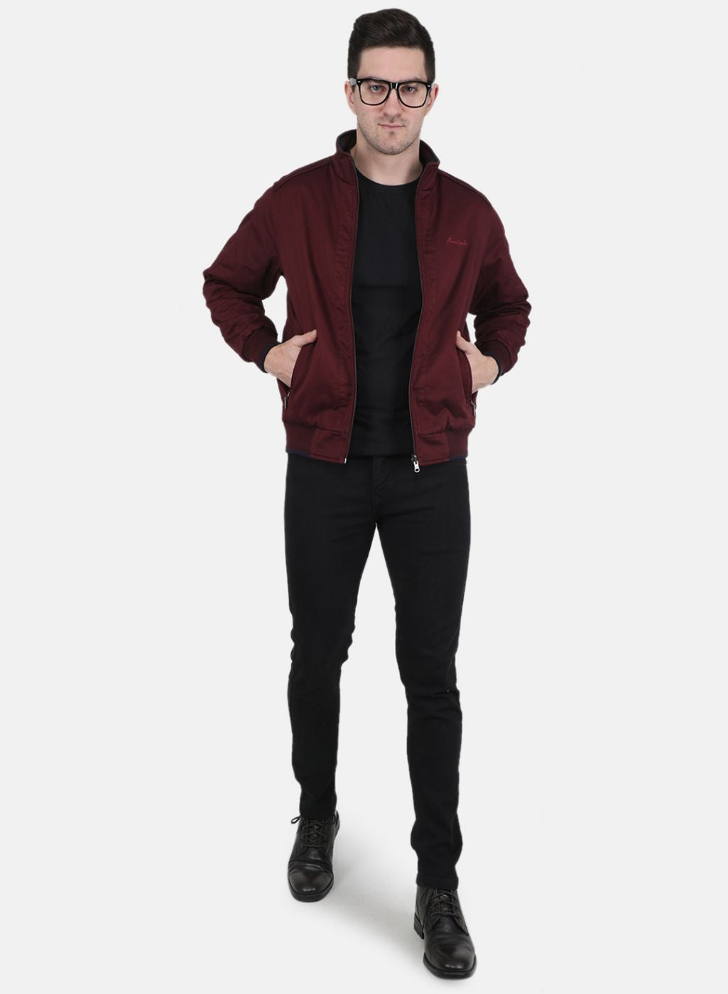 Men Red Check Jacket