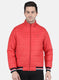 Men Orange Solid Jacket