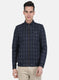 Men NAvy Blue Check Coat