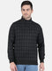 Men Black Jaquard T-Shirt