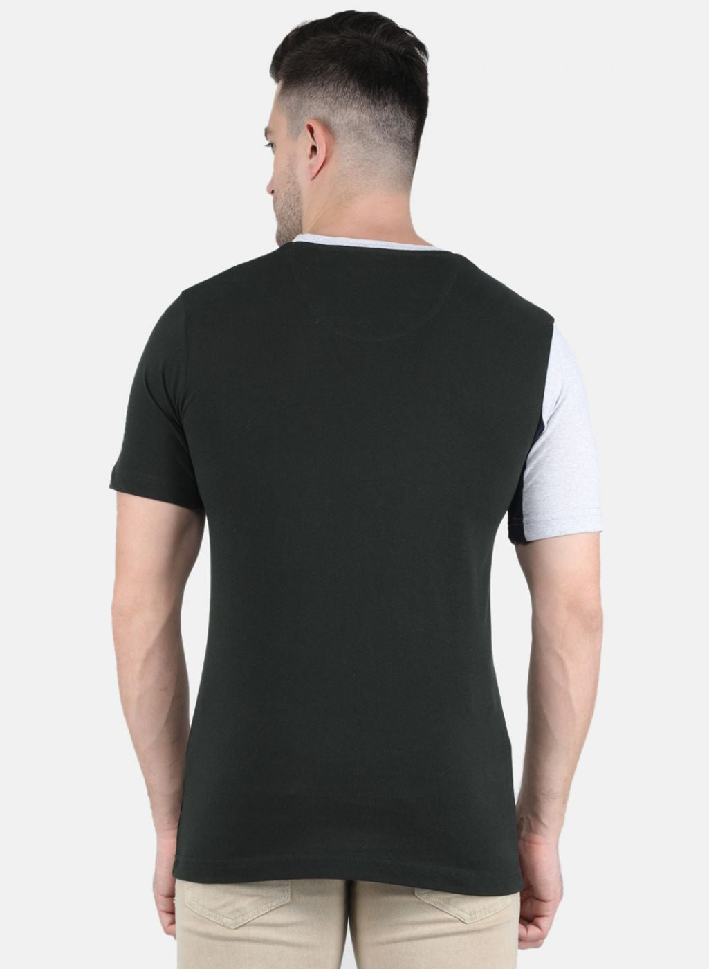 Men Olive Stripe T-Shirt