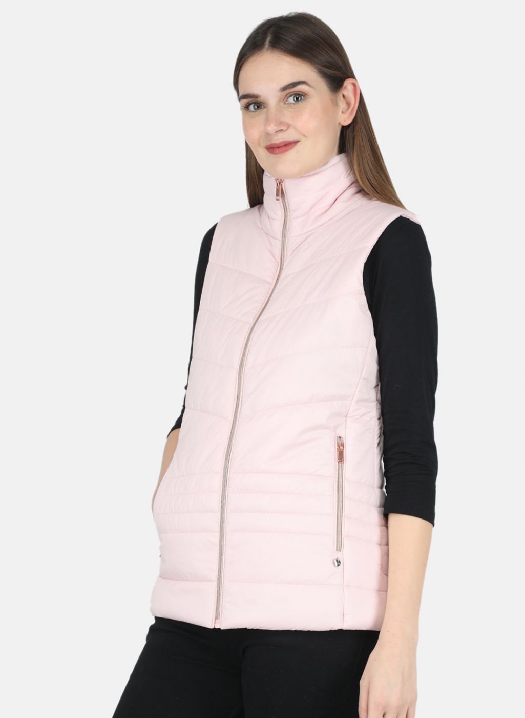 Women Pink Printed Jacket