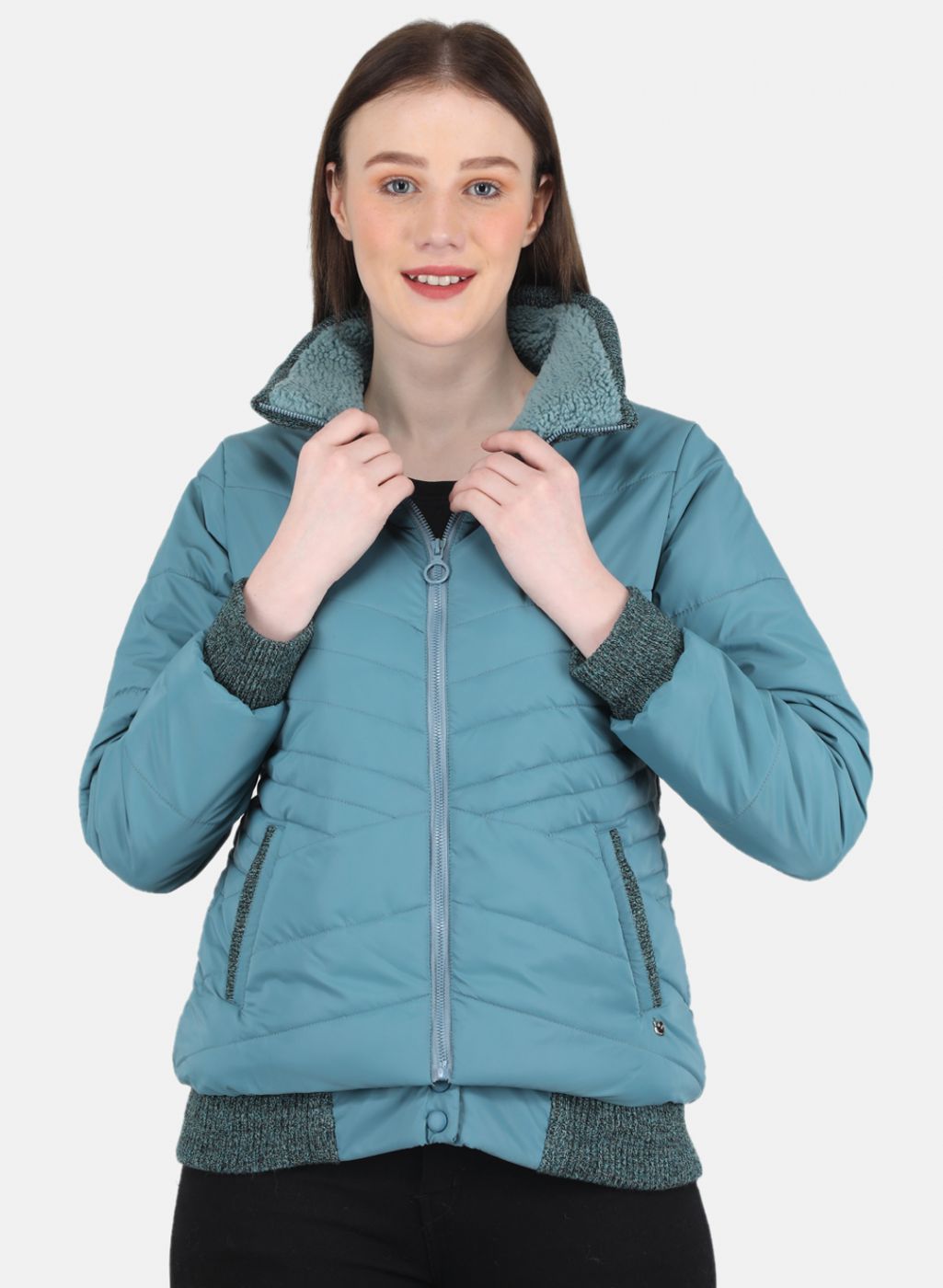 Women Blue Stripe Jacket