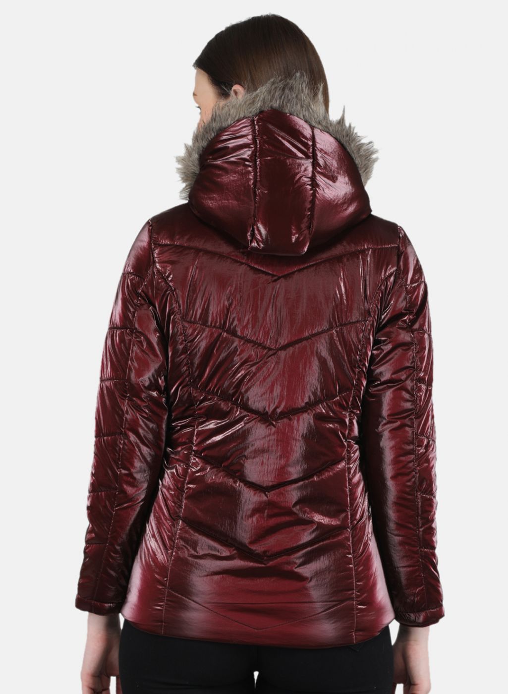 Women Maroon Solid Jacket