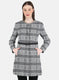 Women Black Check Coat