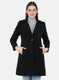 Women Black Solid Coat