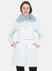 Women Blue Check Coat