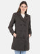 Women Grey Self design Coat